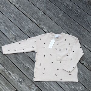 Zara Kids Light Beige Sweater With Duck Print